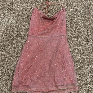 hello molly pink sparkly glitter dress